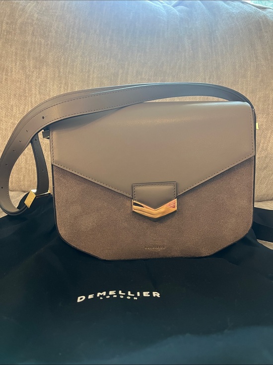 DeMellier Handbags - DeMellier London Midi Envelope Flap Leather & Suede Crossbody Bag